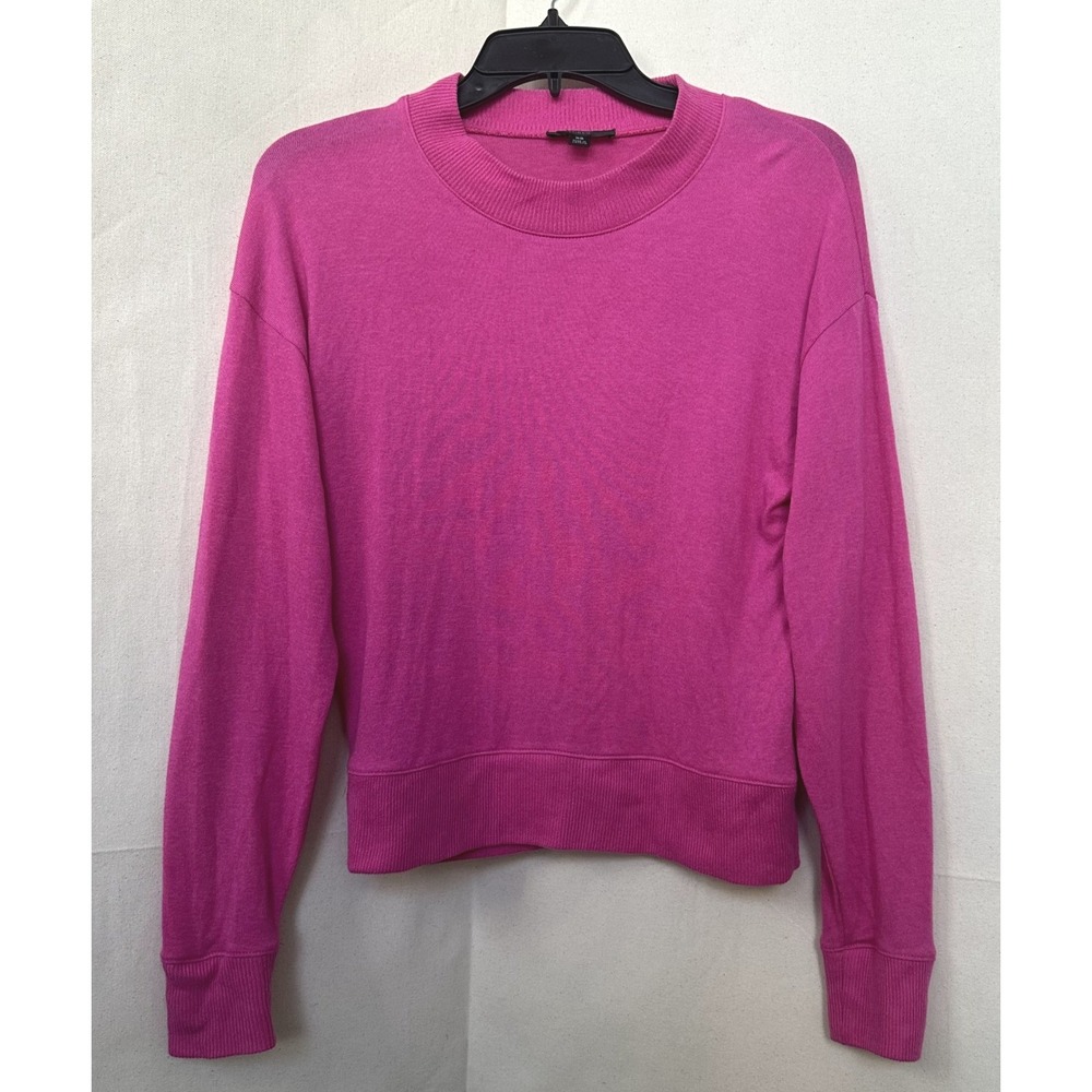 J.Crew Modern Classic Hot Pink Lyocell Blend Crew Neck Knit Top XS Lightweight